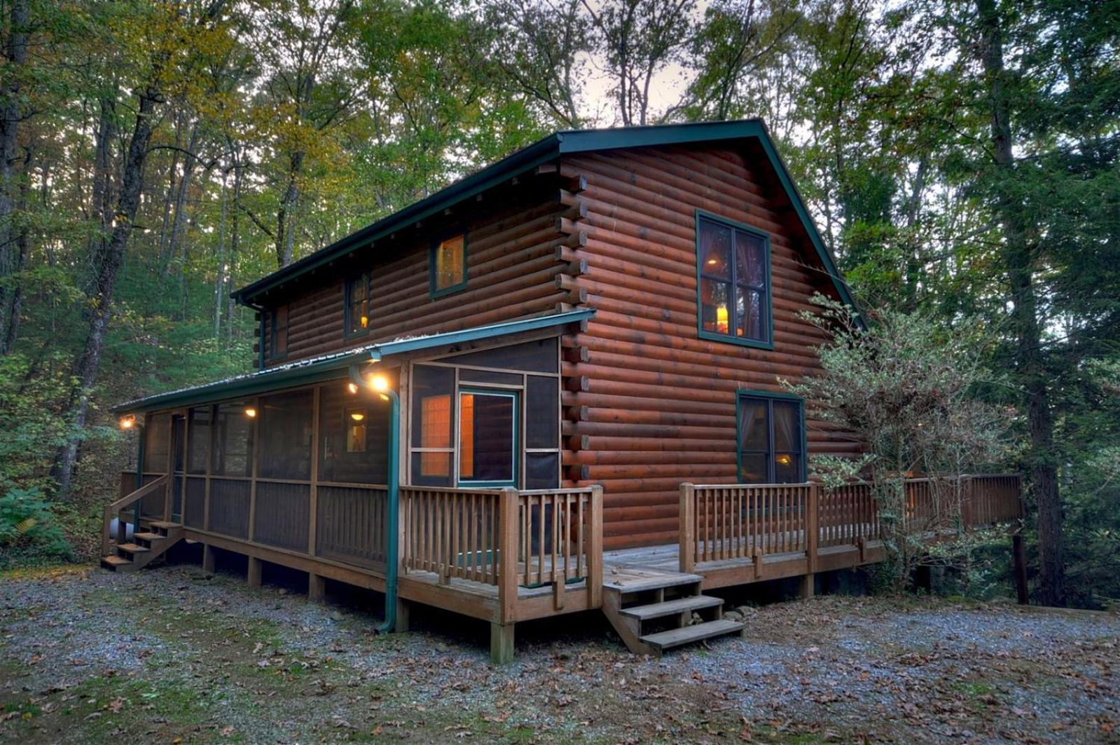 K6 Lodge Gather Around The Firepit Soak In The Hot Tub And Splash In The Creek Blue Ridge Exterior foto